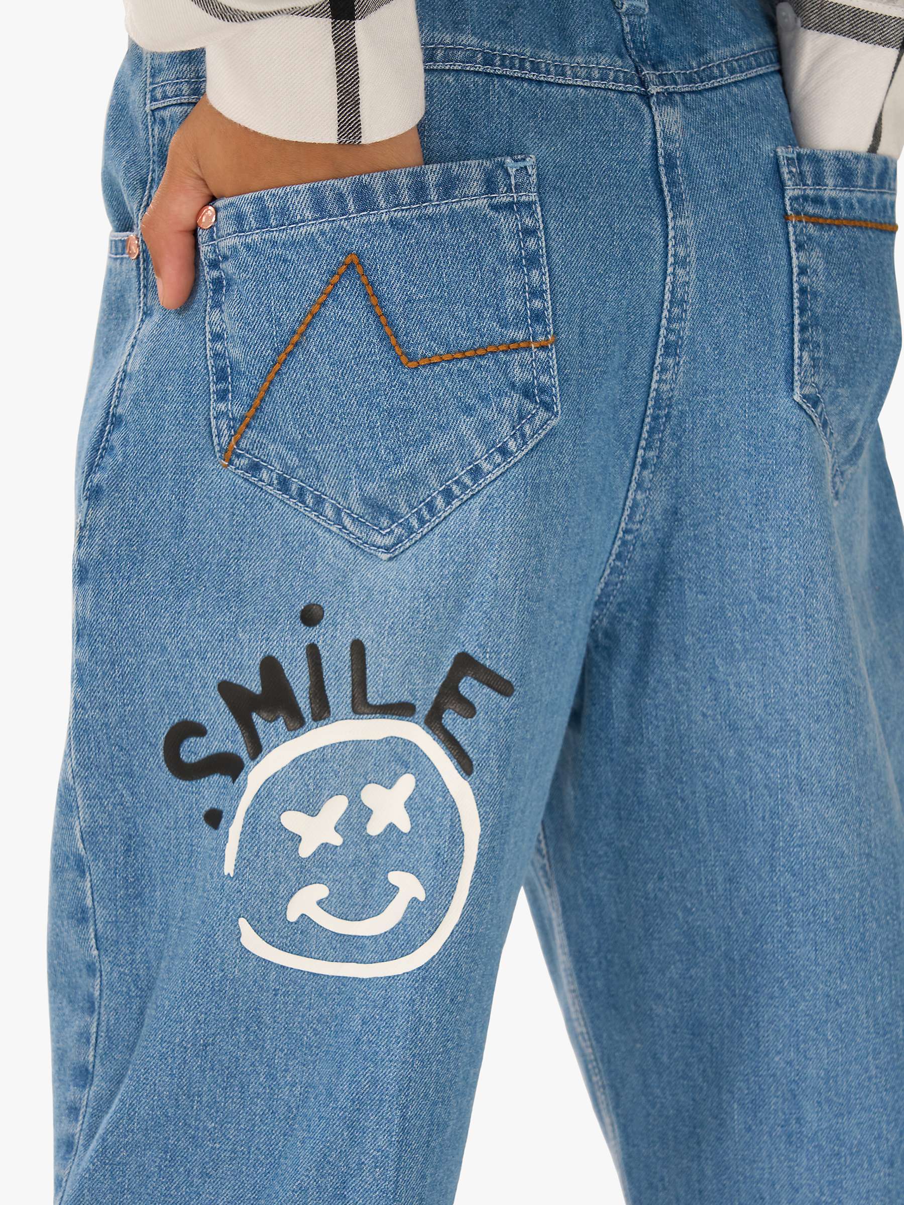 Buy Angel & Rocket Girls' Graffiti Denim Jeans, Blue Online at johnlewis.com