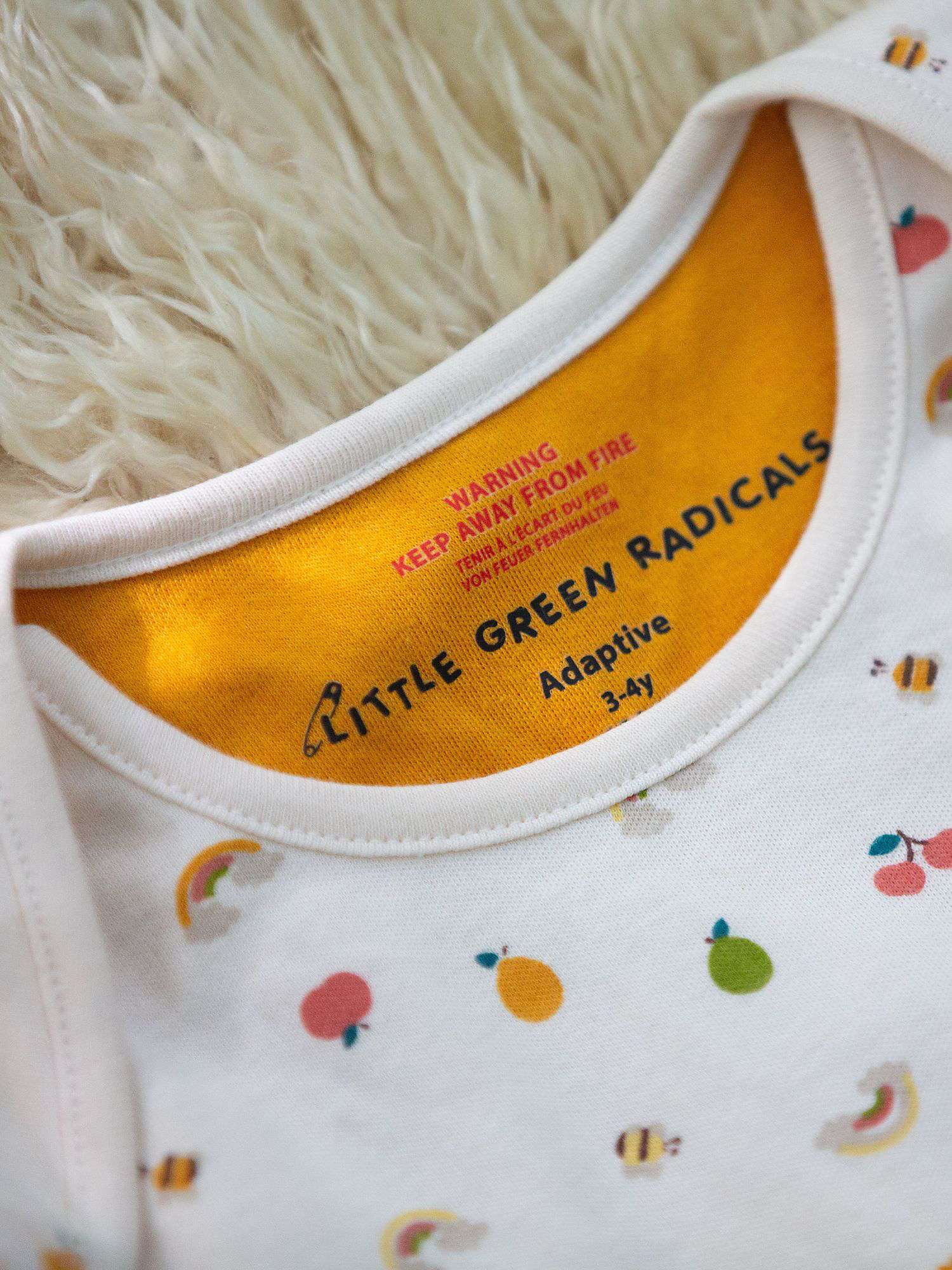 Buy Little Green Radicals Kids' Garden Days Easy Feeding Adaptive Bodysuit, Cream Online at johnlewis.com