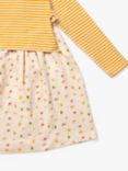 Little Green Radicals Kids' Garden Days Adaptive Easy Peasy Dress, Gold/Cream