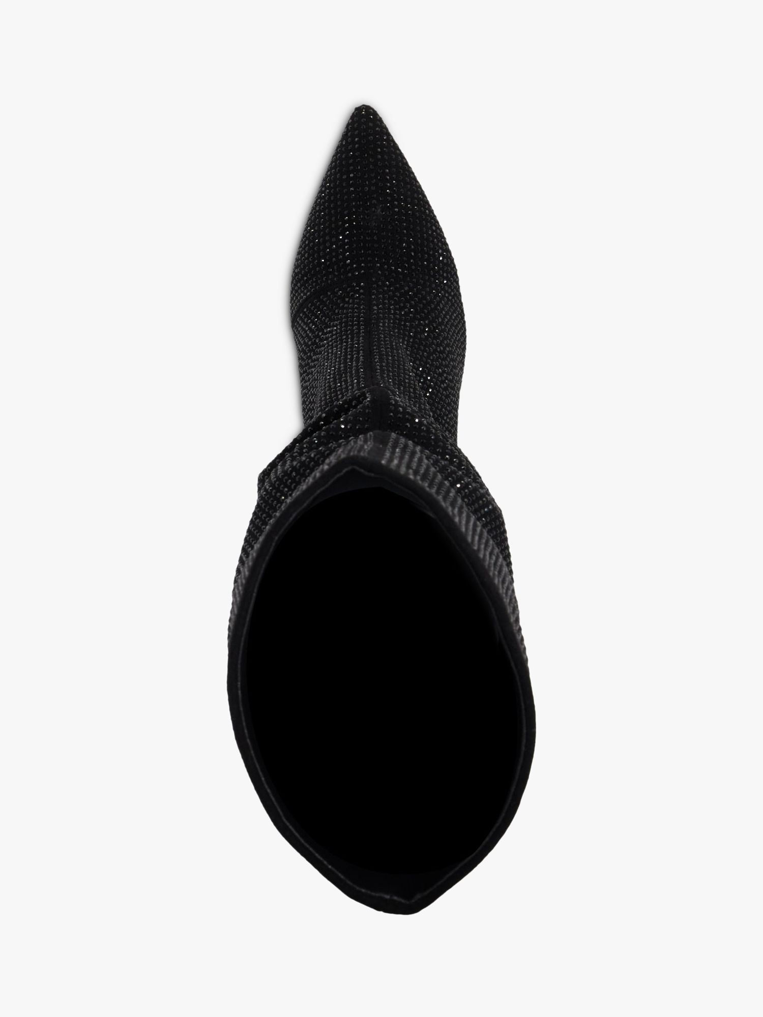 Buy Dune Slouch Embellished Mid Heel Calf Boots, Black Online at johnlewis.com