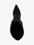Dune Slouch Embellished Mid Heel Calf Boots, Black, Black