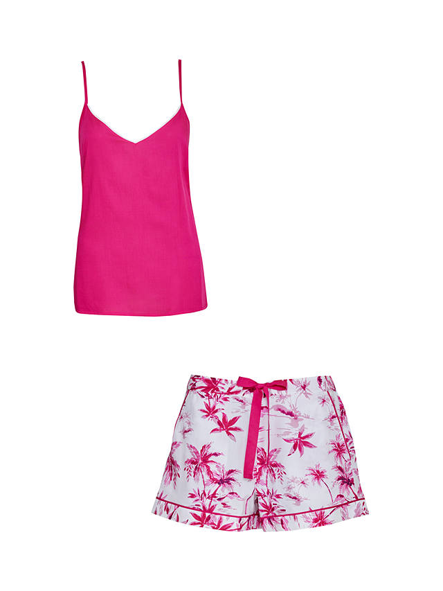 Cyberjammies Hailey Cami and Shorts Pyjamas, Pink/White