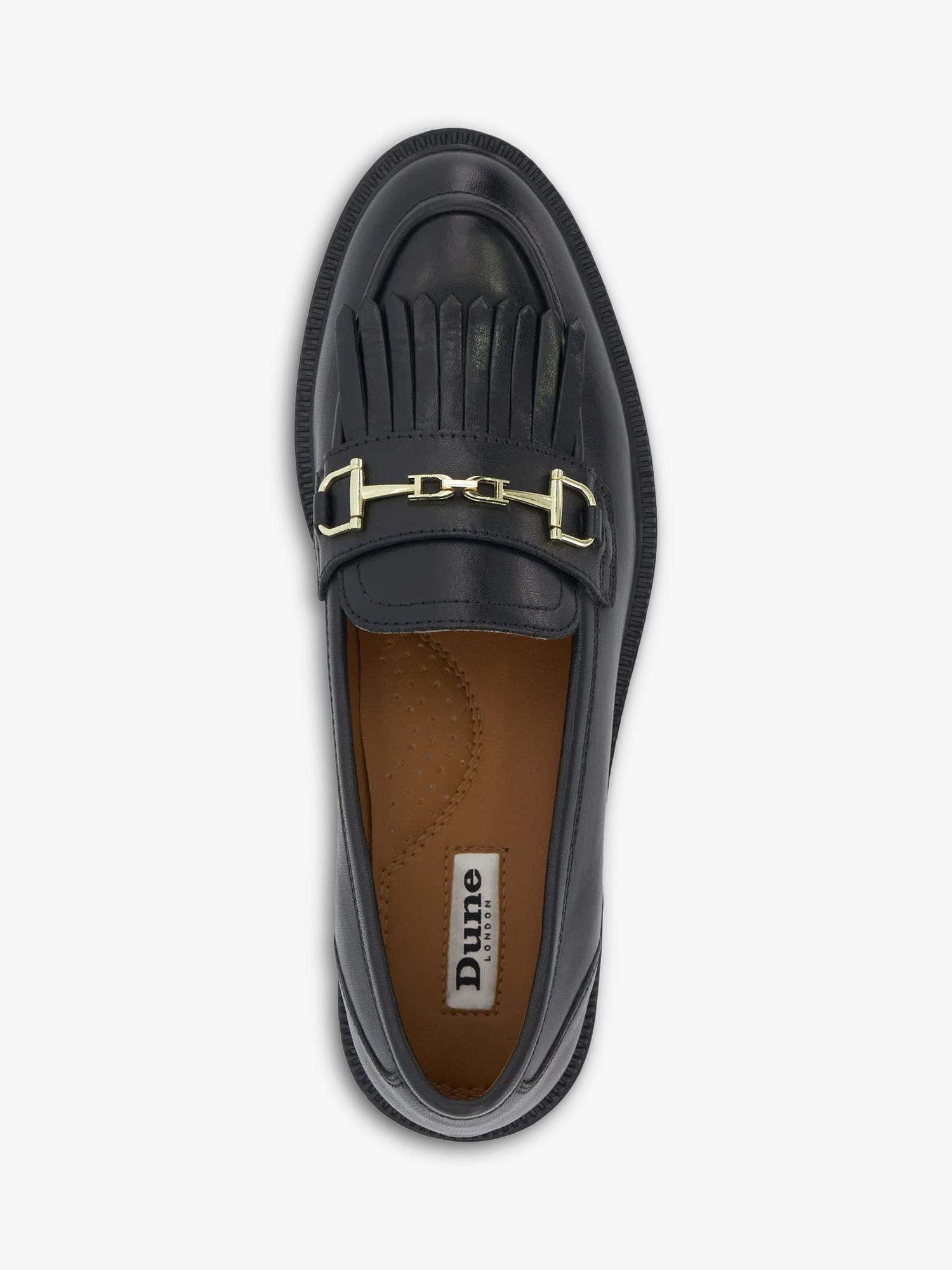 Buy Dune Guided Leather Snaffle Fringe Loafers Online at johnlewis.com
