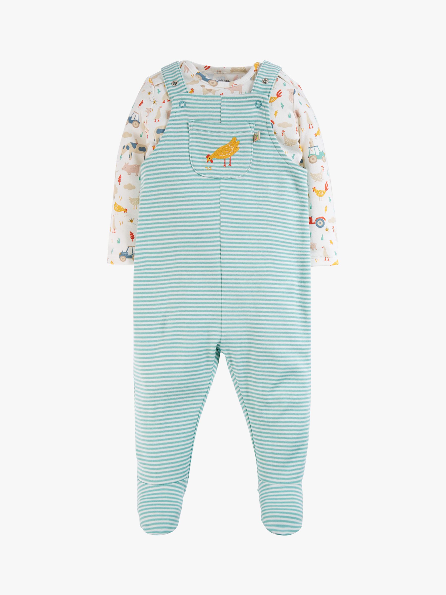 Frugi Baby Dillon Farmyard Friends Organic Cotton Dungaree Outfit