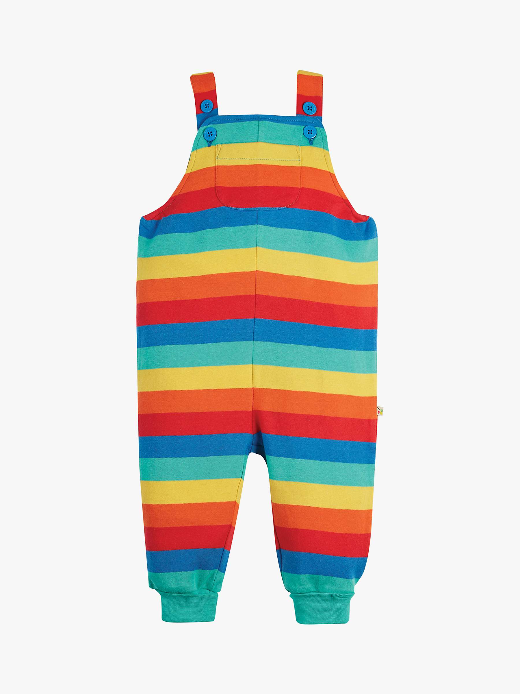 Buy Frugi Baby Parsnip Rainbow Stripe Organic Cotton Dungarees, Multi Online at johnlewis.com