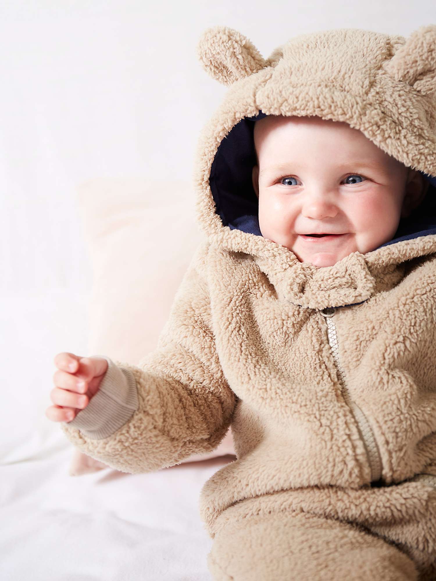 Buy Frugi Baby Toasty Ted Snuggle Suit, Twig Online at johnlewis.com