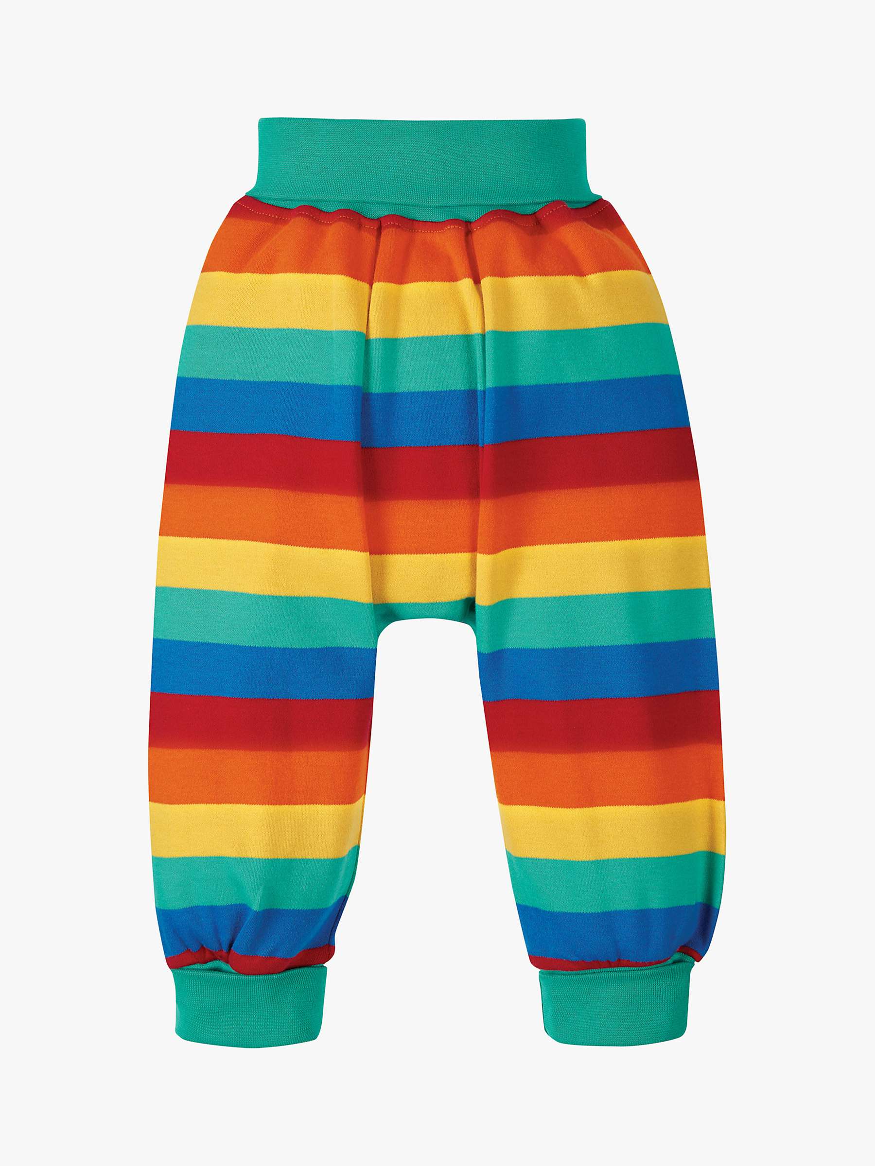 Buy Frugi Baby Parsnip Organic Cotton Rainbow Chunky Stripe Joggers, Multi Online at johnlewis.com