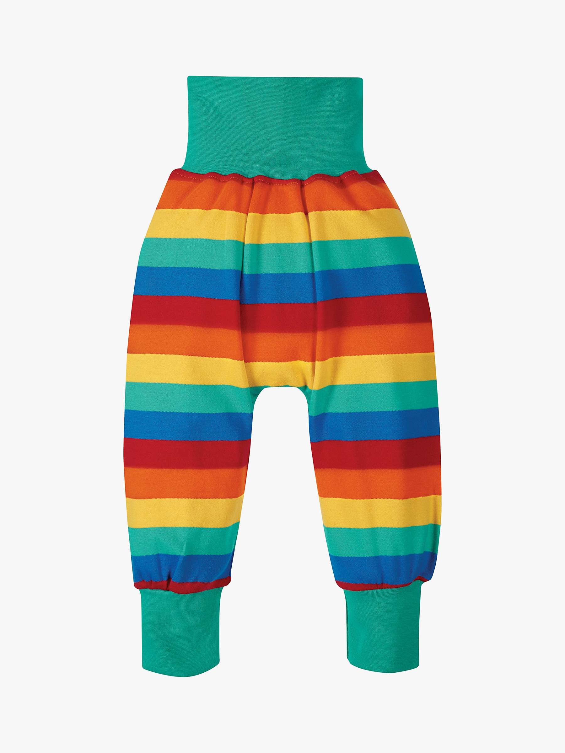 Buy Frugi Baby Parsnip Organic Cotton Rainbow Chunky Stripe Joggers, Multi Online at johnlewis.com