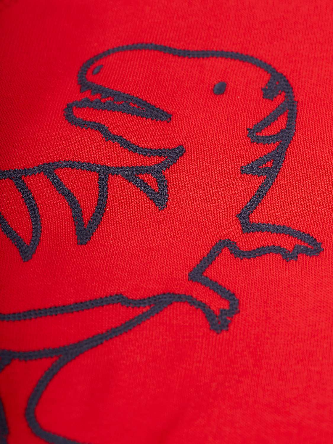 Buy Frugi Kids' Switch Luka Dino Zip Up Hoody, True Red Online at johnlewis.com