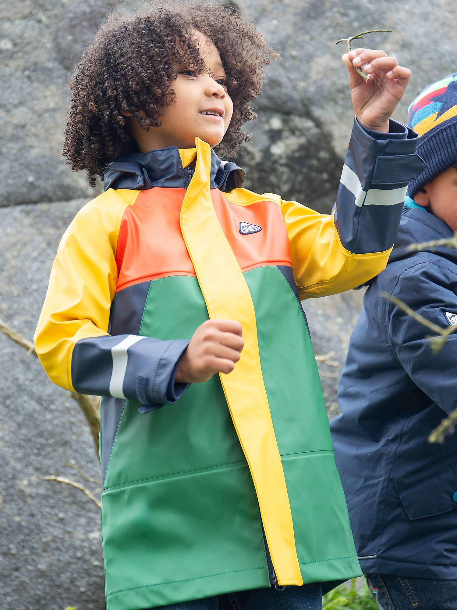 Buy Frugi Kids' Rainy Days Hotchpotch Waterproof Coat, Multi Online at johnlewis.com