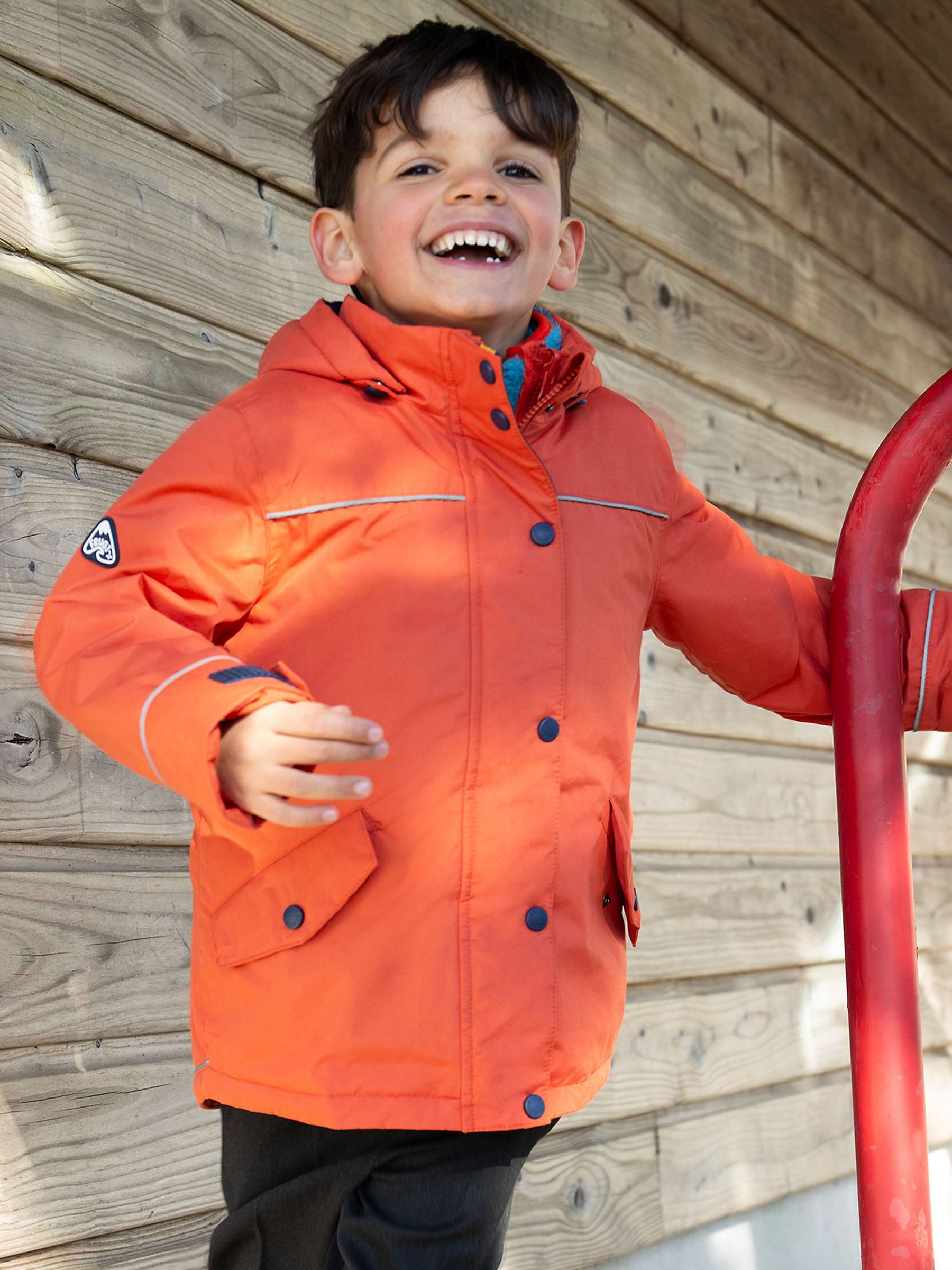 Buy Frugi Kids' Rambler 3 in 1 Coat, Paprika/Multi Online at johnlewis.com