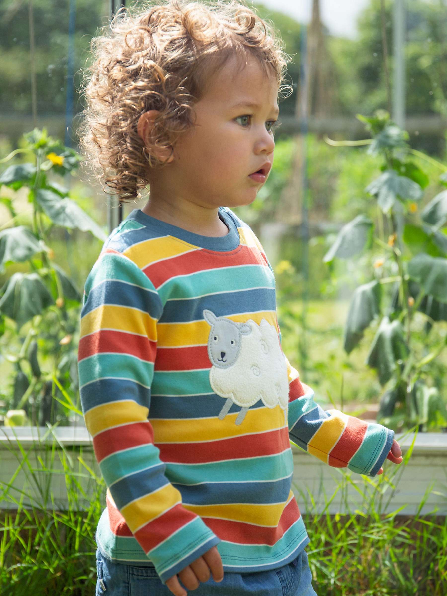 Buy Frugi Baby Discovery Applique Sheep Organic Cotton Top, Multi Online at johnlewis.com