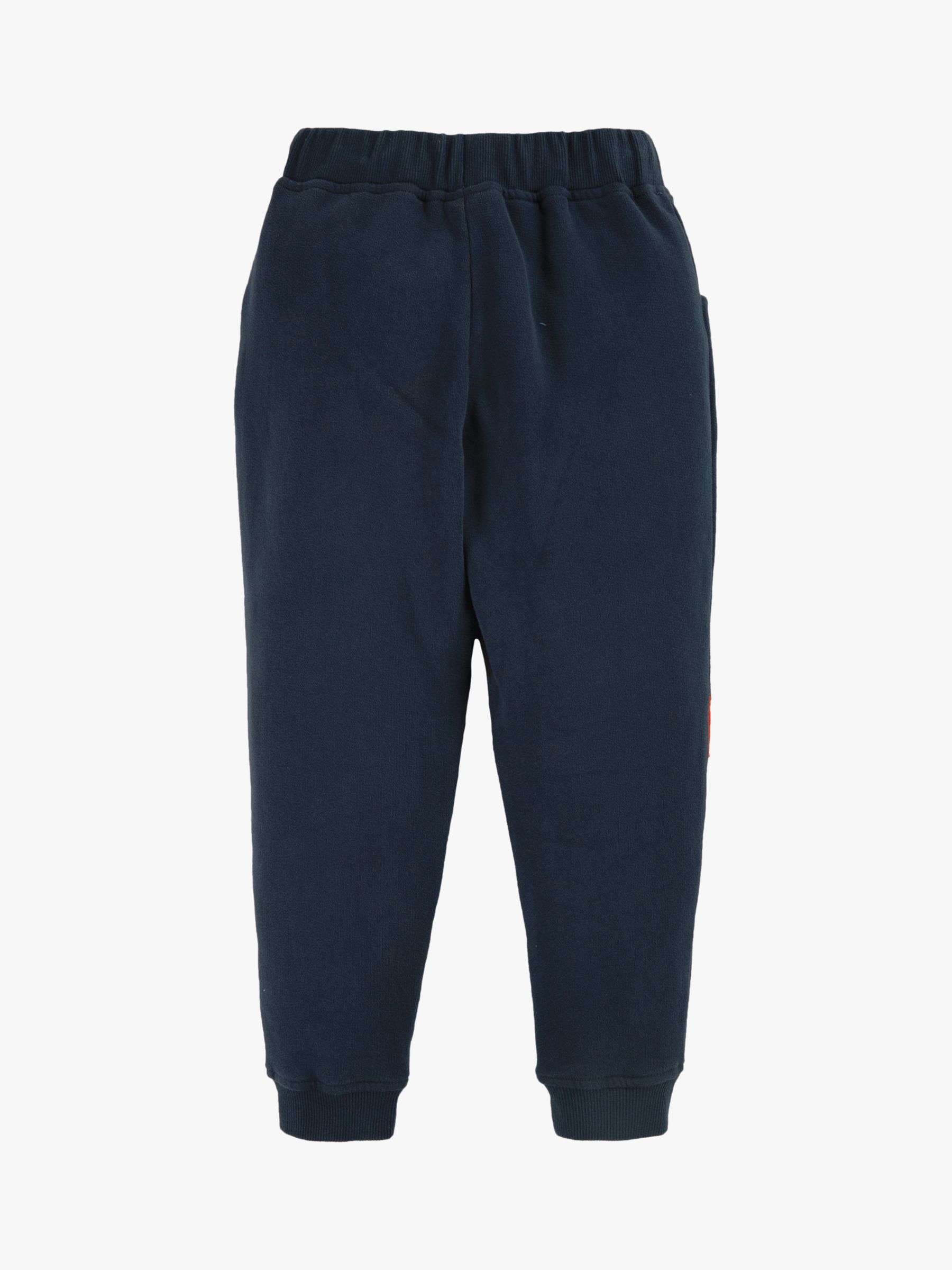 Buy Frugi Kids' Kneepatch Organic Cotton Joggers, Indigo/Multi Online at johnlewis.com