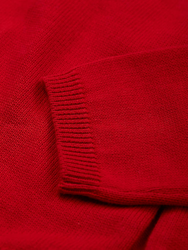 Frugi Baby Kenna Organic Cotton Fairisle Cardigan, True Red/Multi