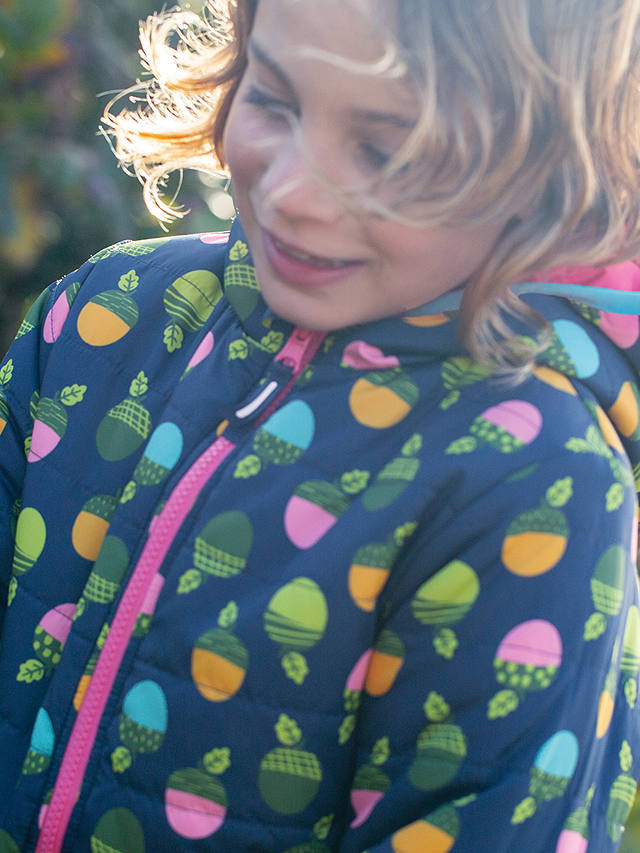 Frugi Kids' Reversible Toasty Trail Acorn Jacket, Multi