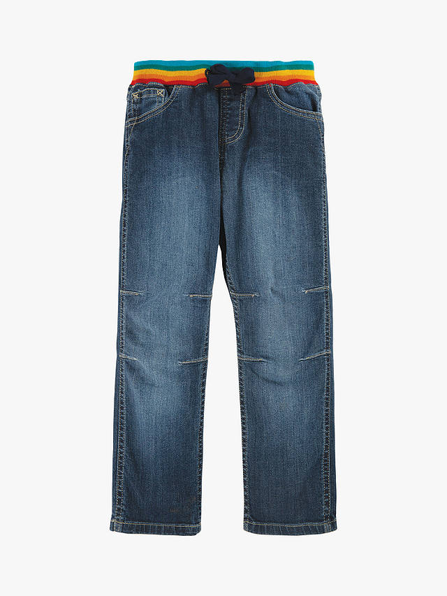 Frugi Kids' Cody Comfy Cotton Blend Jeans, Light Wash