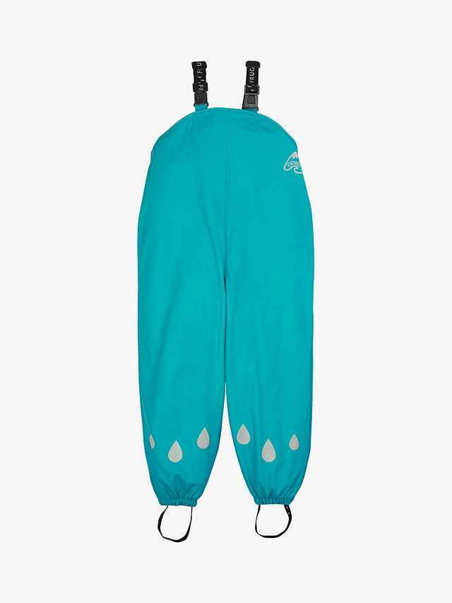 Frugi Kids' Puddle Buster Waterproof Trousers, Camper Blue