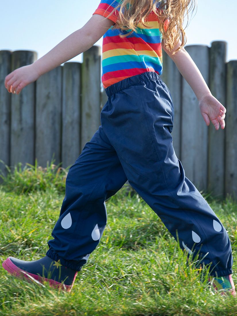Frugi Kids' Rain or Shine Waterproof Trousers, Indigo at John Lewis &  Partners