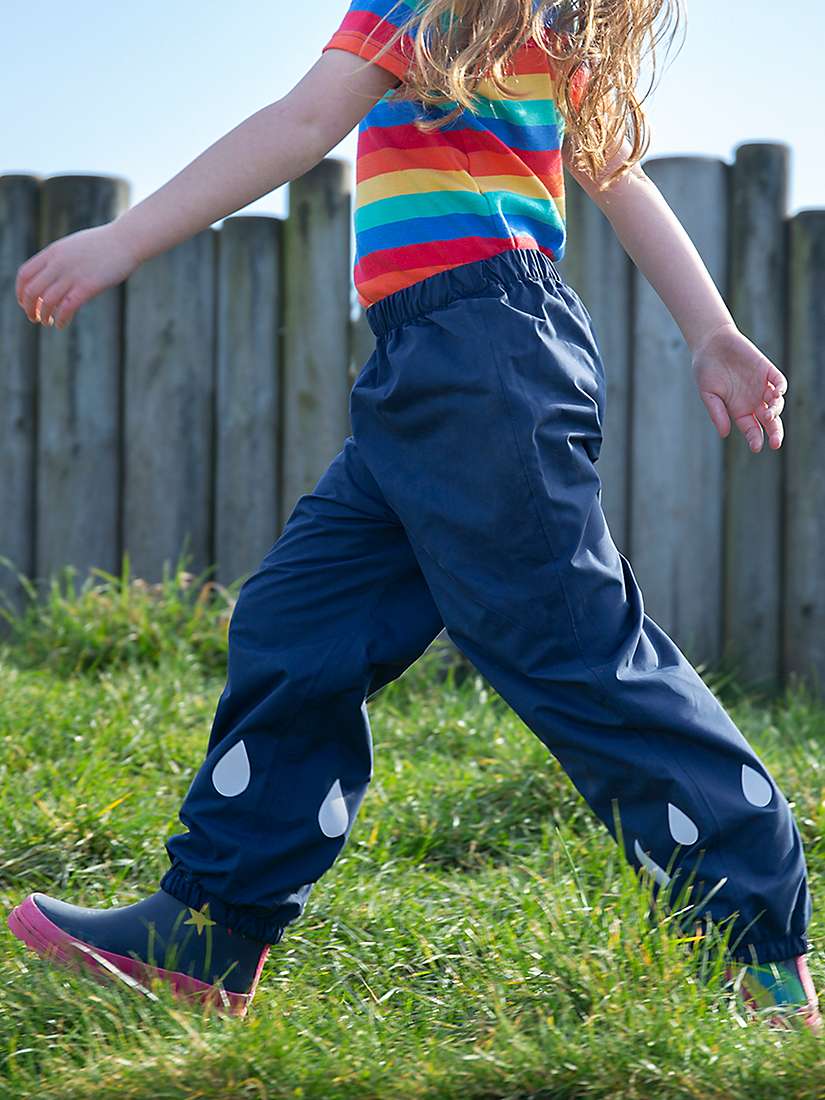 Buy Frugi Kids' Rain or Shine Waterproof Trousers, Indigo Online at johnlewis.com