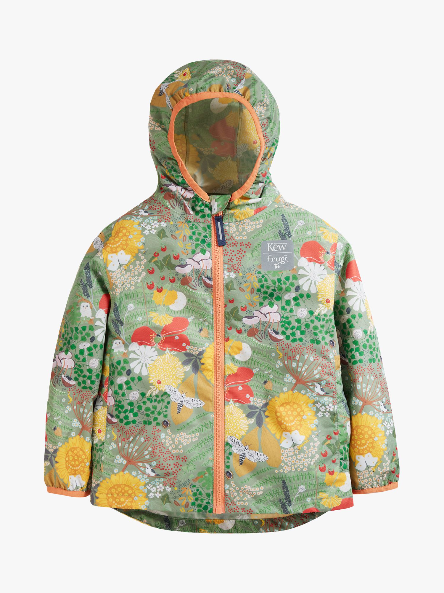 Frugi Kids' Rain or Shine Camper Whales Jacket, Multi