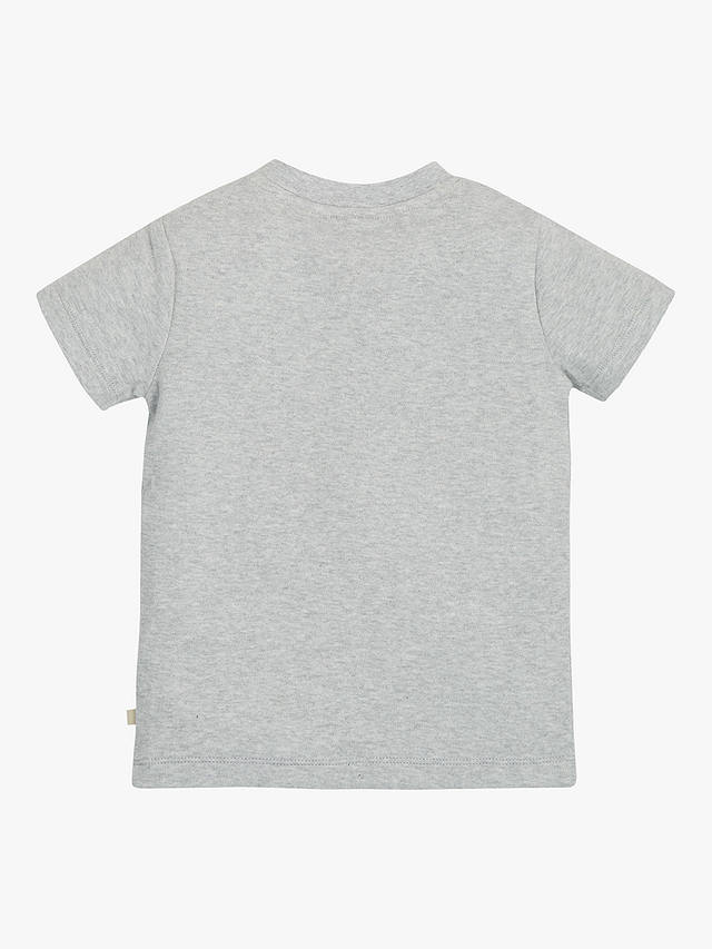 Frugi Kids' Magic Number 3 Organic Cotton Caterpillar T-shirt, Grey Marl/Multi