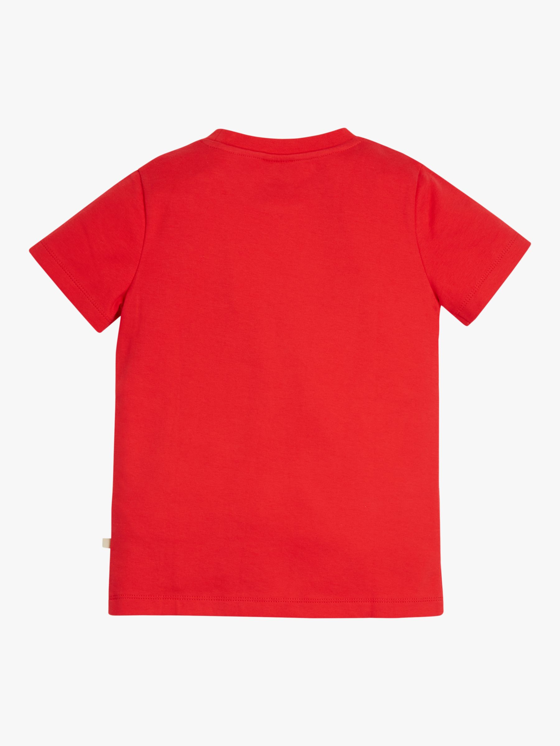Buy Frugi Kids' Magic Number 7 Organic Cotton Zebra T-shirt, True Red/Multi Online at johnlewis.com
