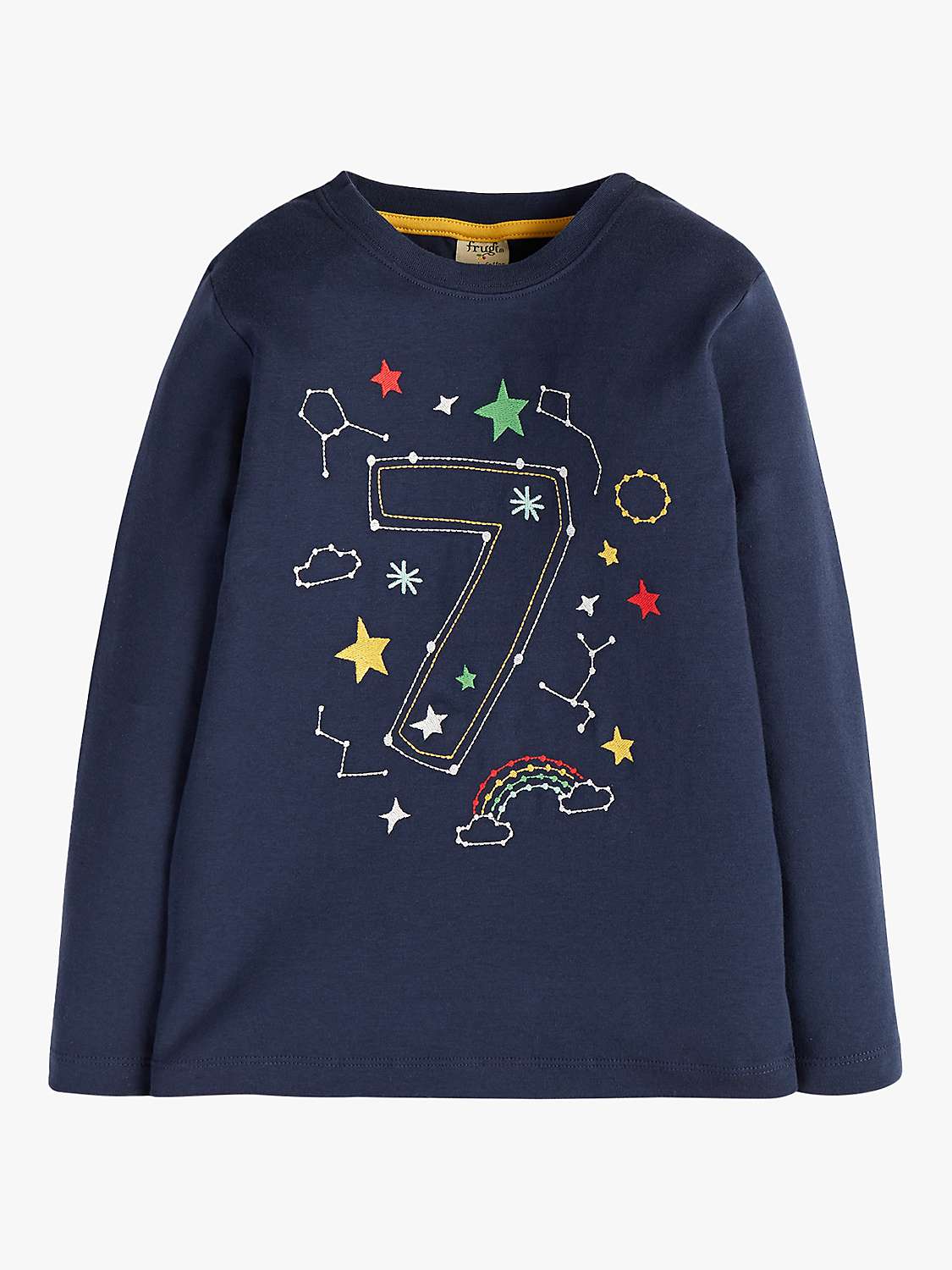 Buy Frugi Kids' Magic Number 7 Organic Cotton Constellation T-shirt, Indigo/Multi Online at johnlewis.com
