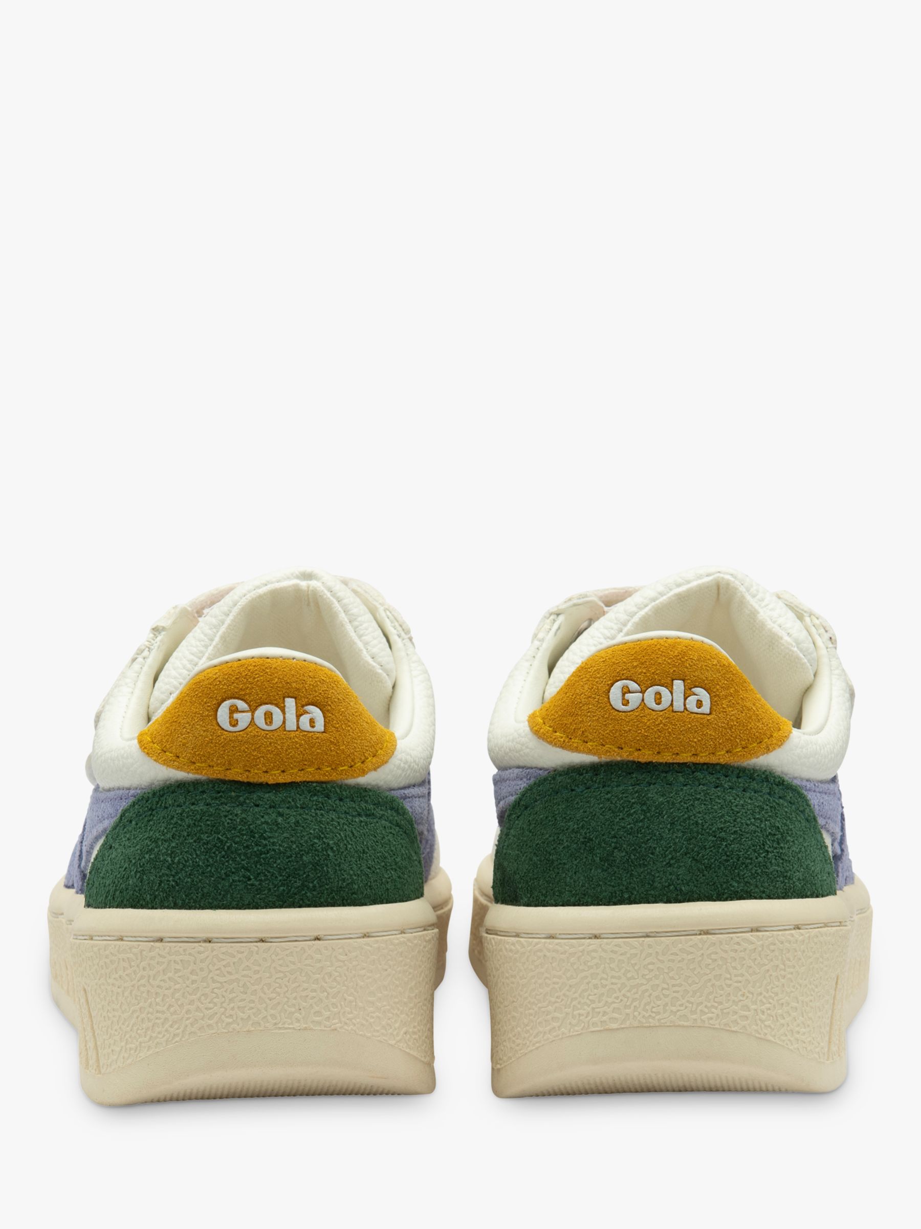 Gola Kids' Grand Slam Trident Riptape Shoes, White/Lavender/Sun, 1
