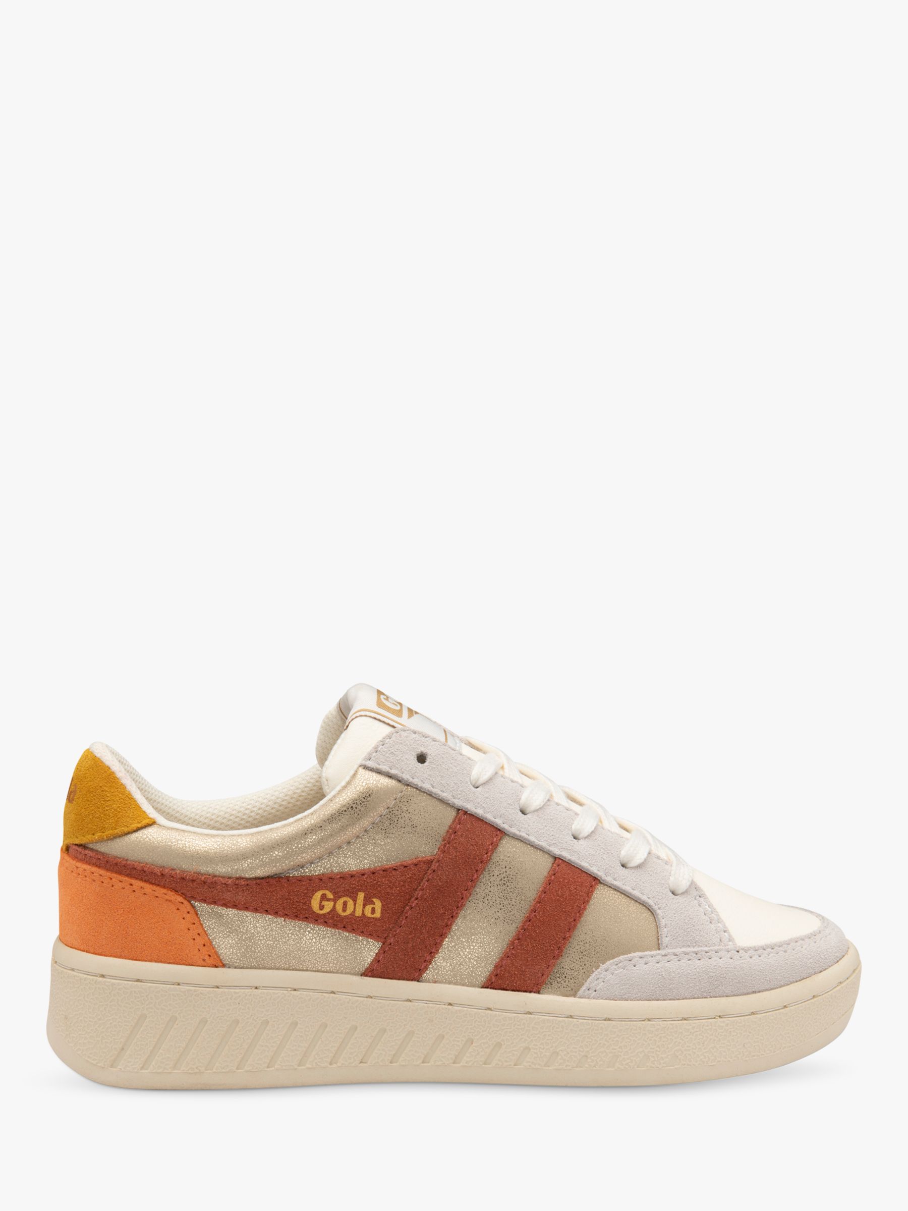 Gola Classics Superslam Blaze Lace Up Trainers, Gold/Orange/Sun at John ...