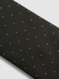 Reiss Liam Polka Dot Silk Blend Tie, Dark Green