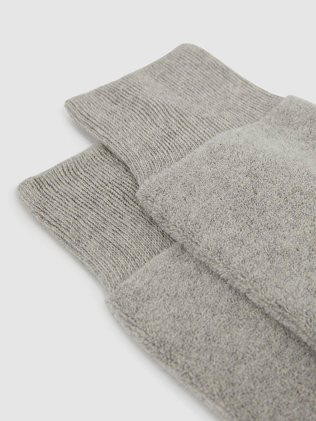 Reiss Alers Cotton Blend Terry Socks, Grey Melange