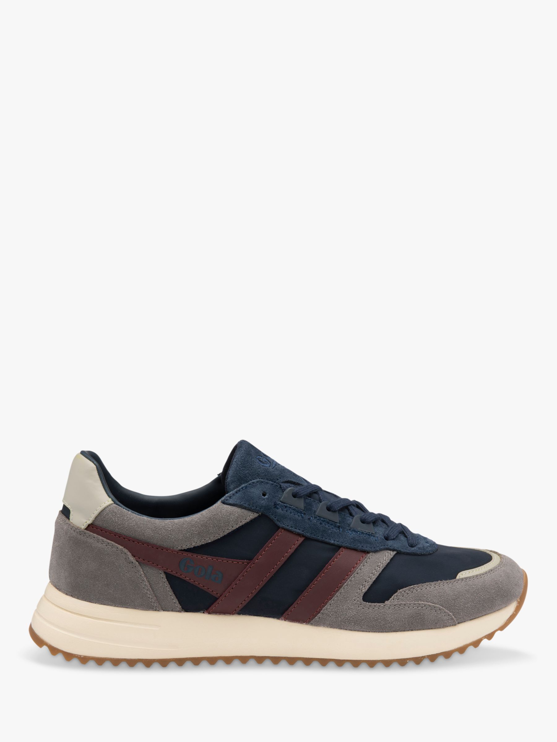 Gola Classics Chicago Lace Up Trainers, Grey/Navy, 6