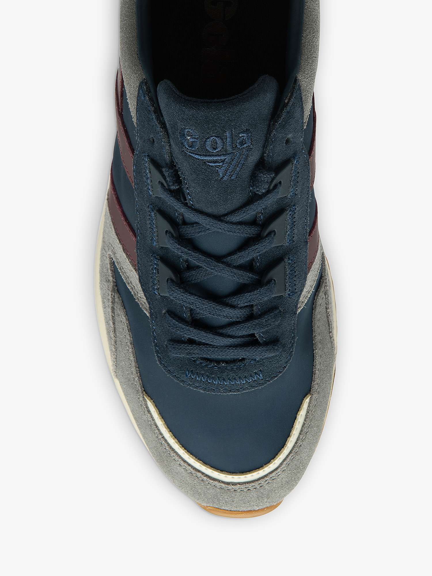 Buy Gola Classics Chicago Lace Up Trainers, Grey/Navy Online at johnlewis.com