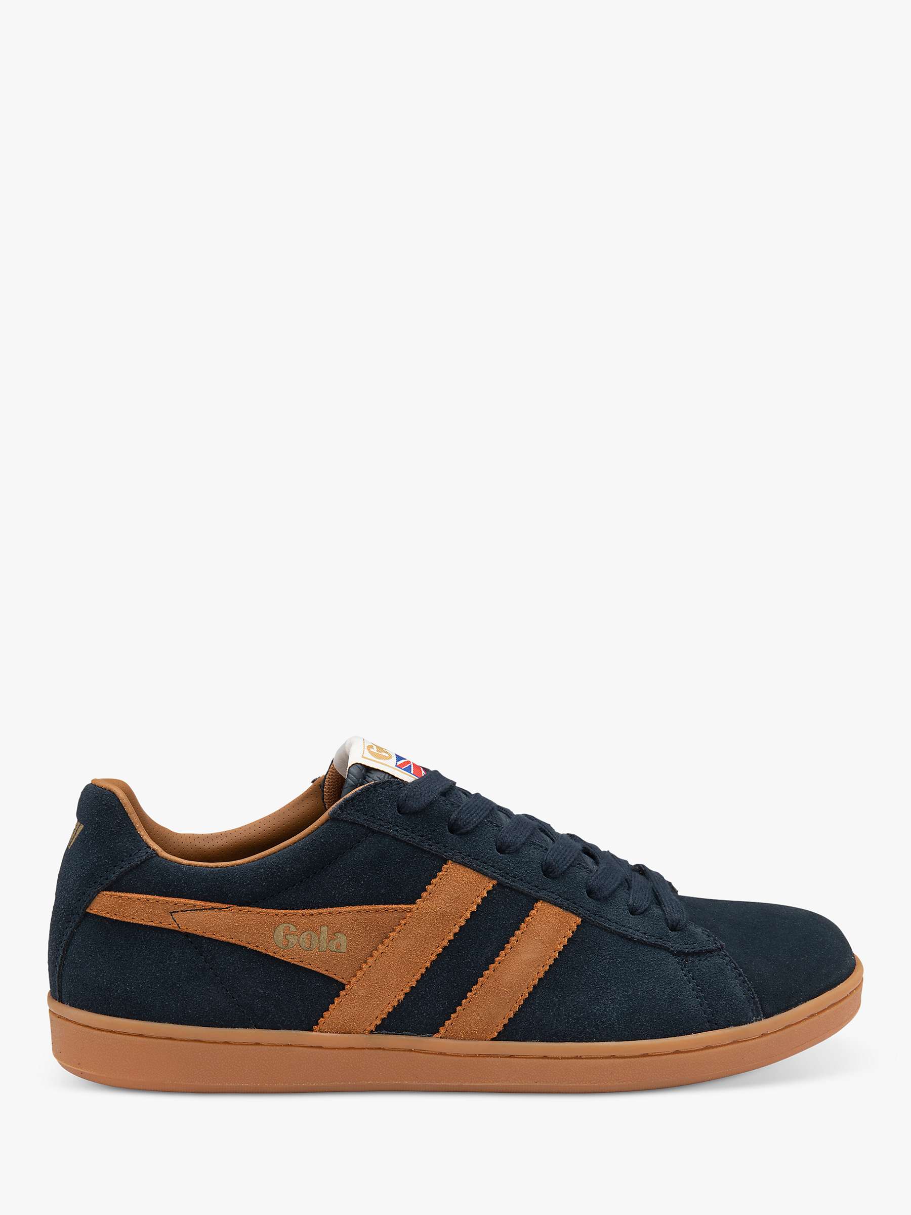 Buy Gola Classics Equipe Suede Lace Up Trainers, Navy/Ginger/Gum Online at johnlewis.com