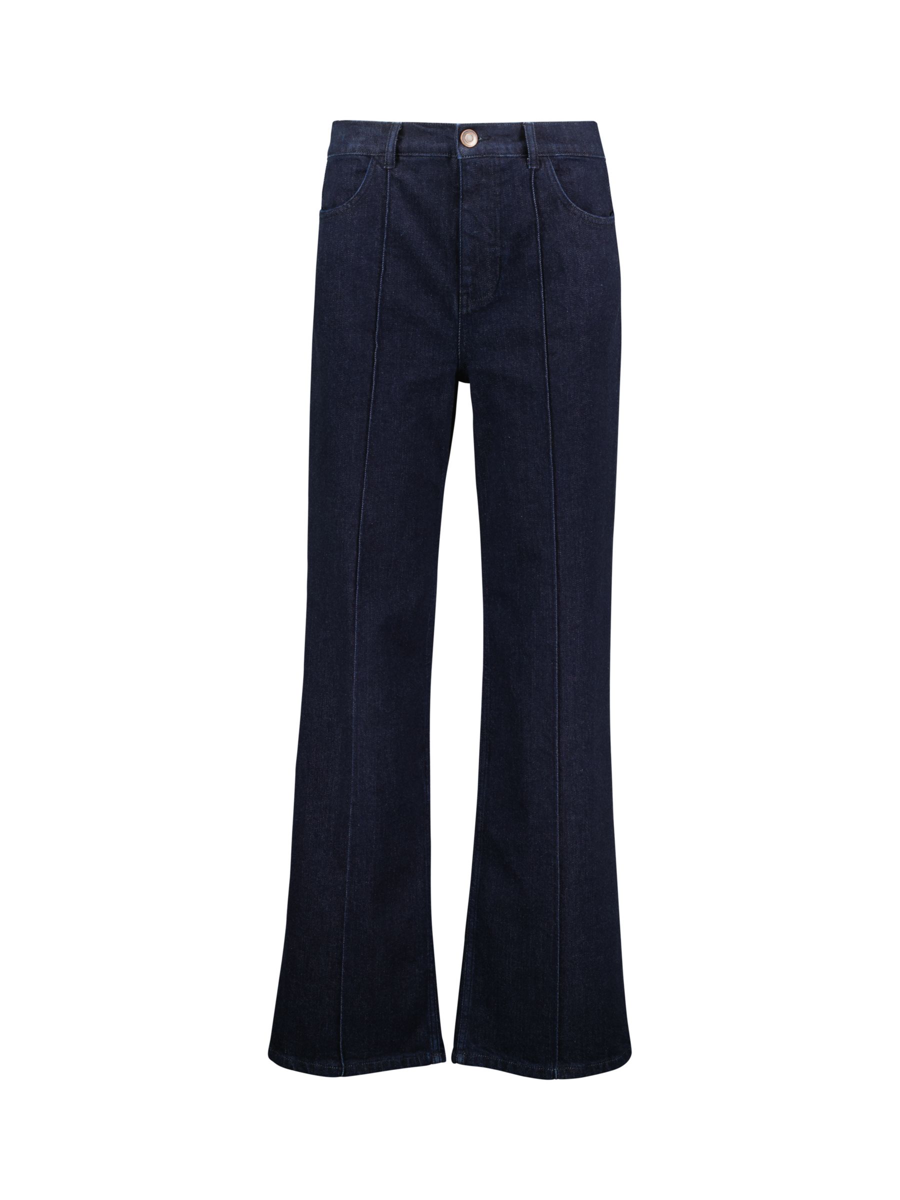 Buy Baukjen Pintuck Wide Leg Jeans, Dark Wash Online at johnlewis.com