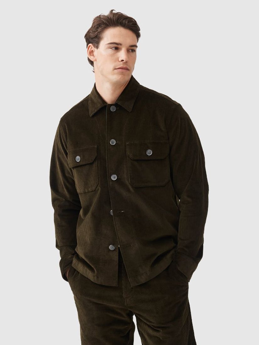 Gilbert X Rodd & Gunn Waikato Long Sleeve Shirt, Dark Olive at John ...