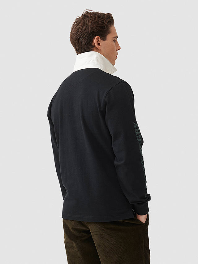 Gilbert X Rodd & Gunn Headlingley Long Sleeve Polo Shirt, Black/Multi ...