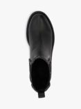 Dune Pursuit Leather Chelsea Boots, Black