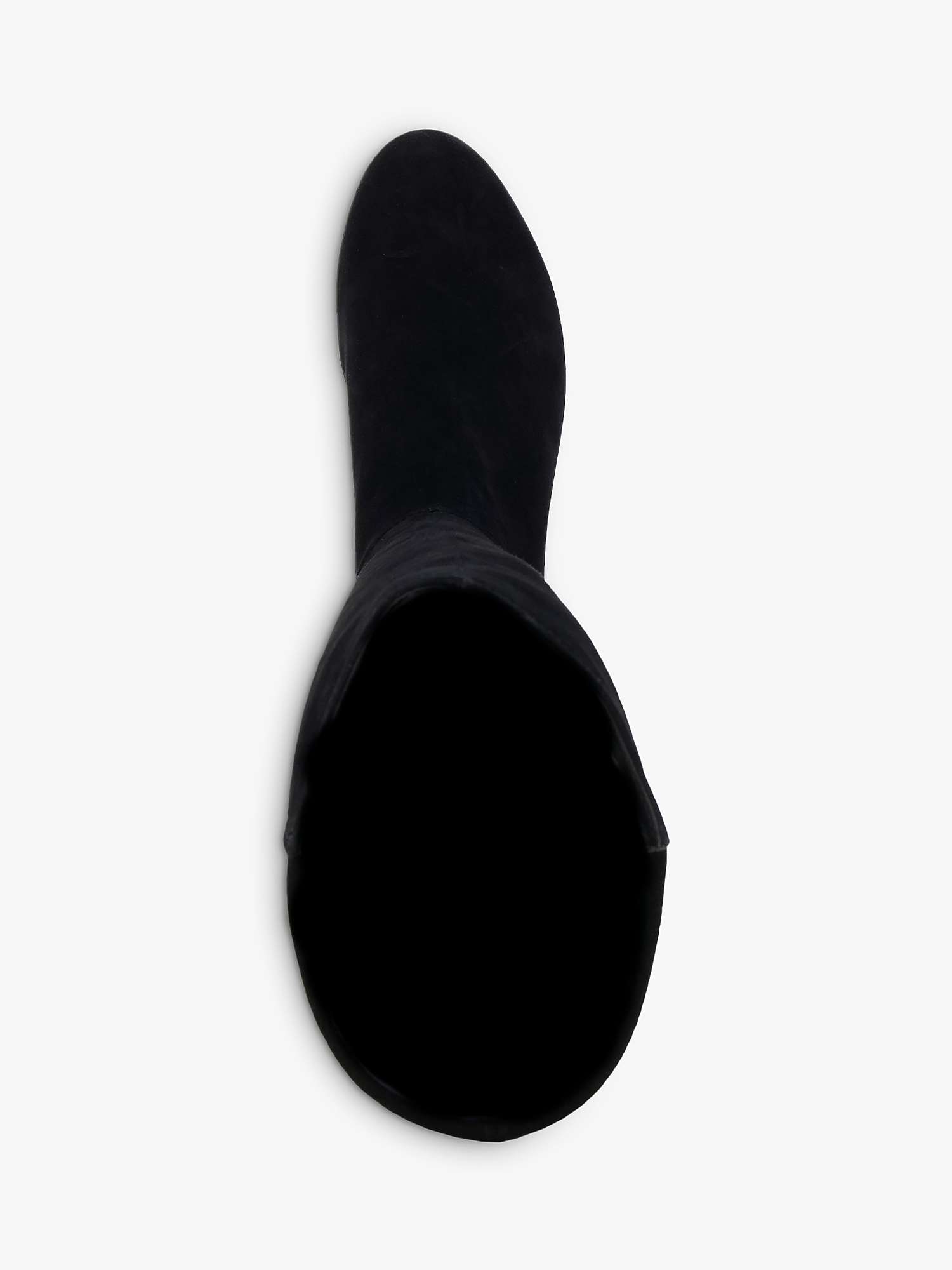 Buy Dune Wide Fit Tayla Suede Knee Length Boot, Black Online at johnlewis.com