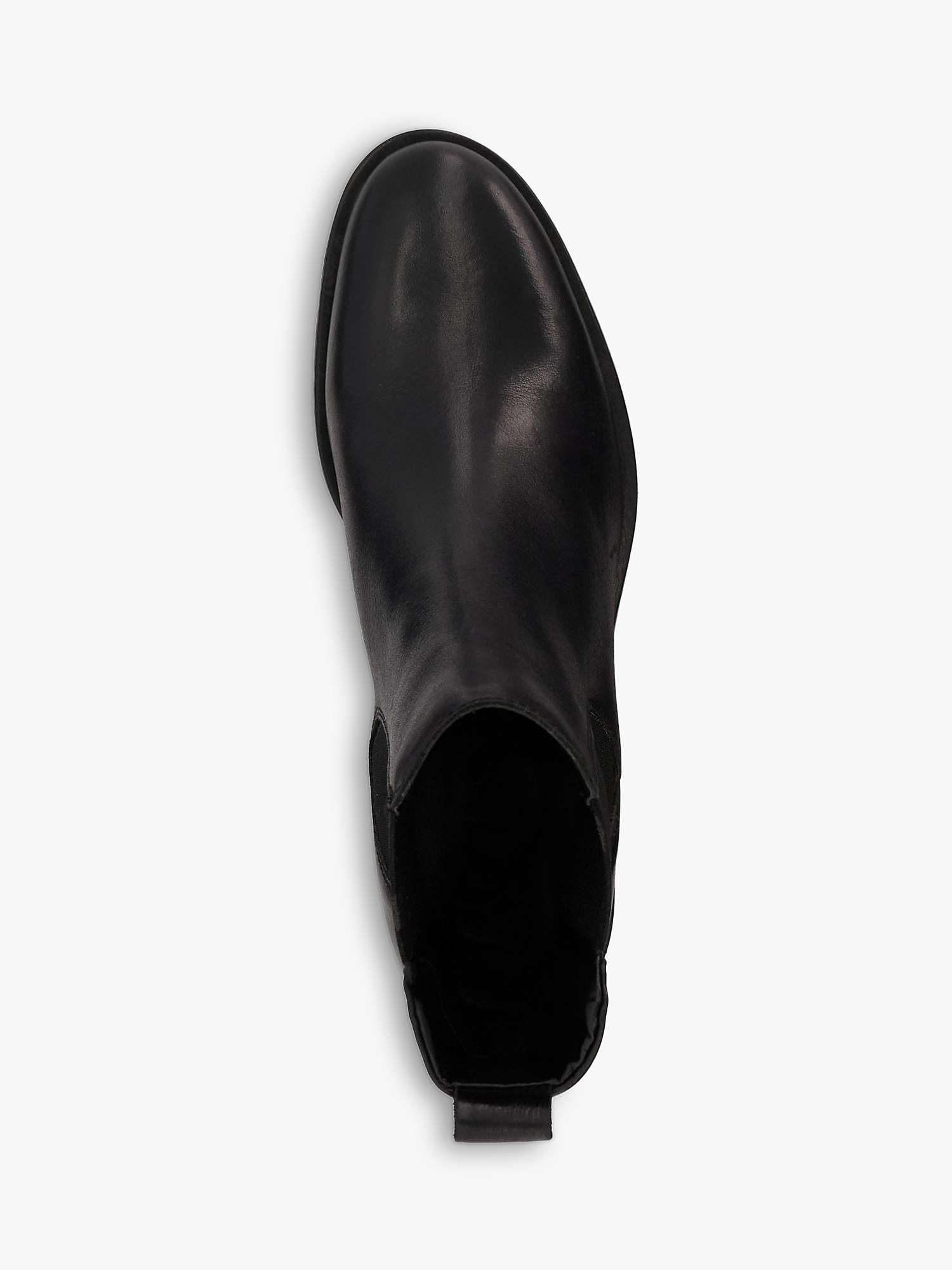 Dune Panoramic Leather Chelsea Boots, Black at John Lewis & Partners