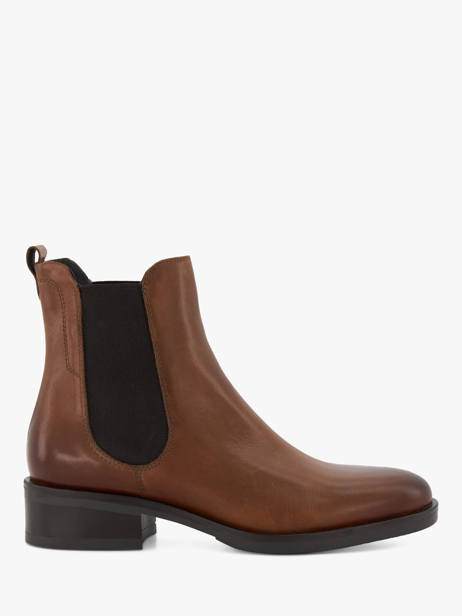 Dune Panoramic Leather Chelsea Boots, Tan at John Lewis & Partners