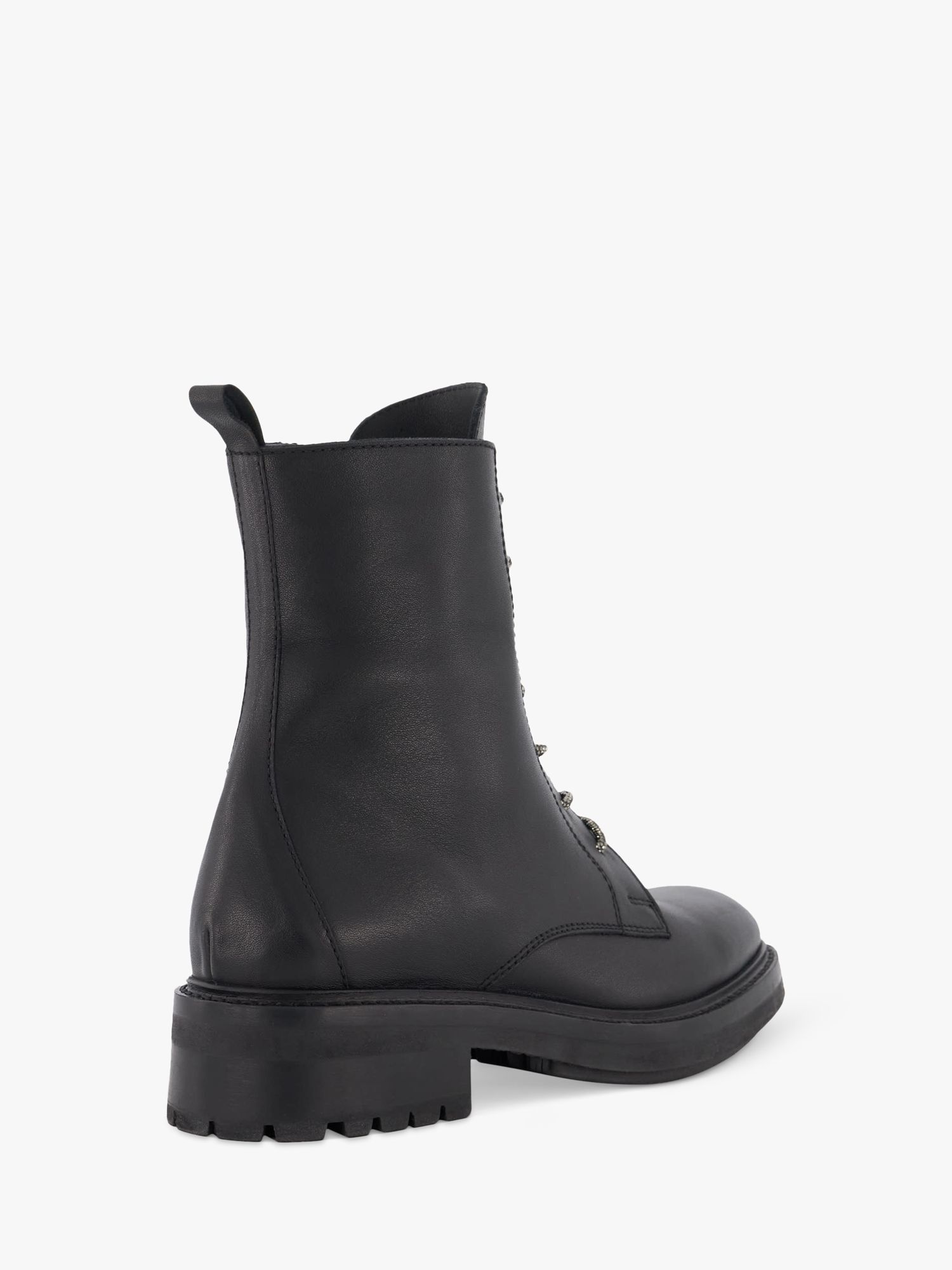Buy Dune Purplex Leather Ankle Boots, Black Online at johnlewis.com