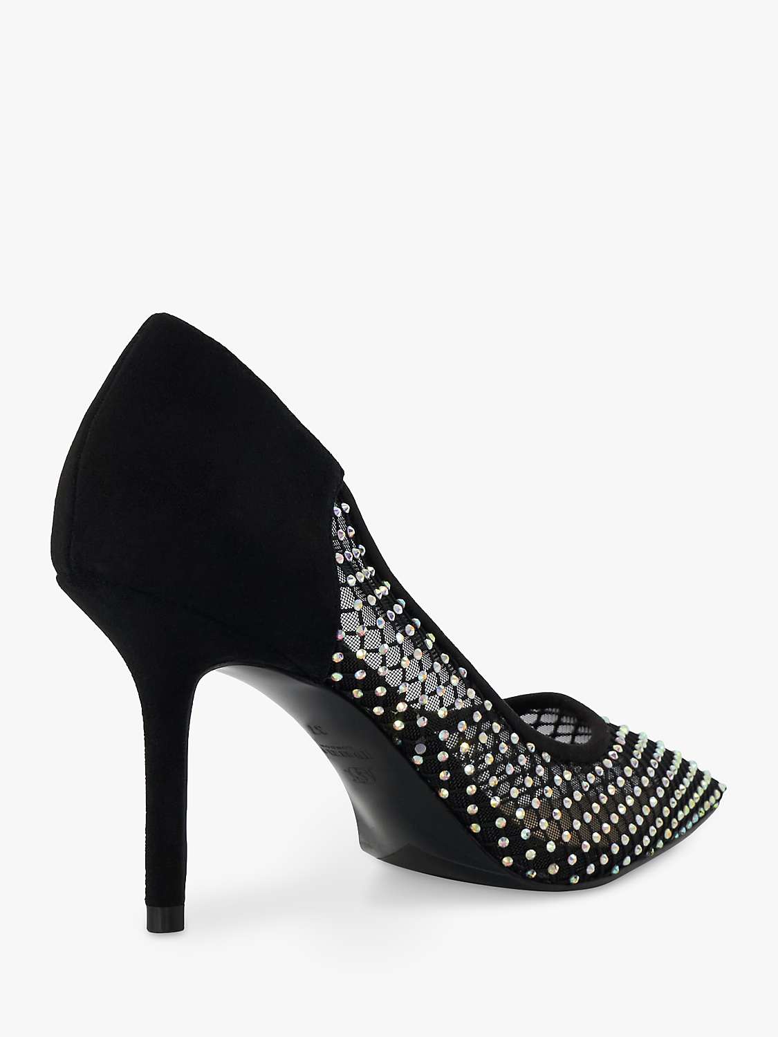Buy Dune Affect High Heel Embellished Court Shoes, Black Online at johnlewis.com