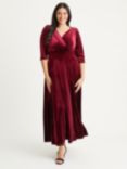 Scarlett & Jo Verity Velvet Maxi Dress, Claret