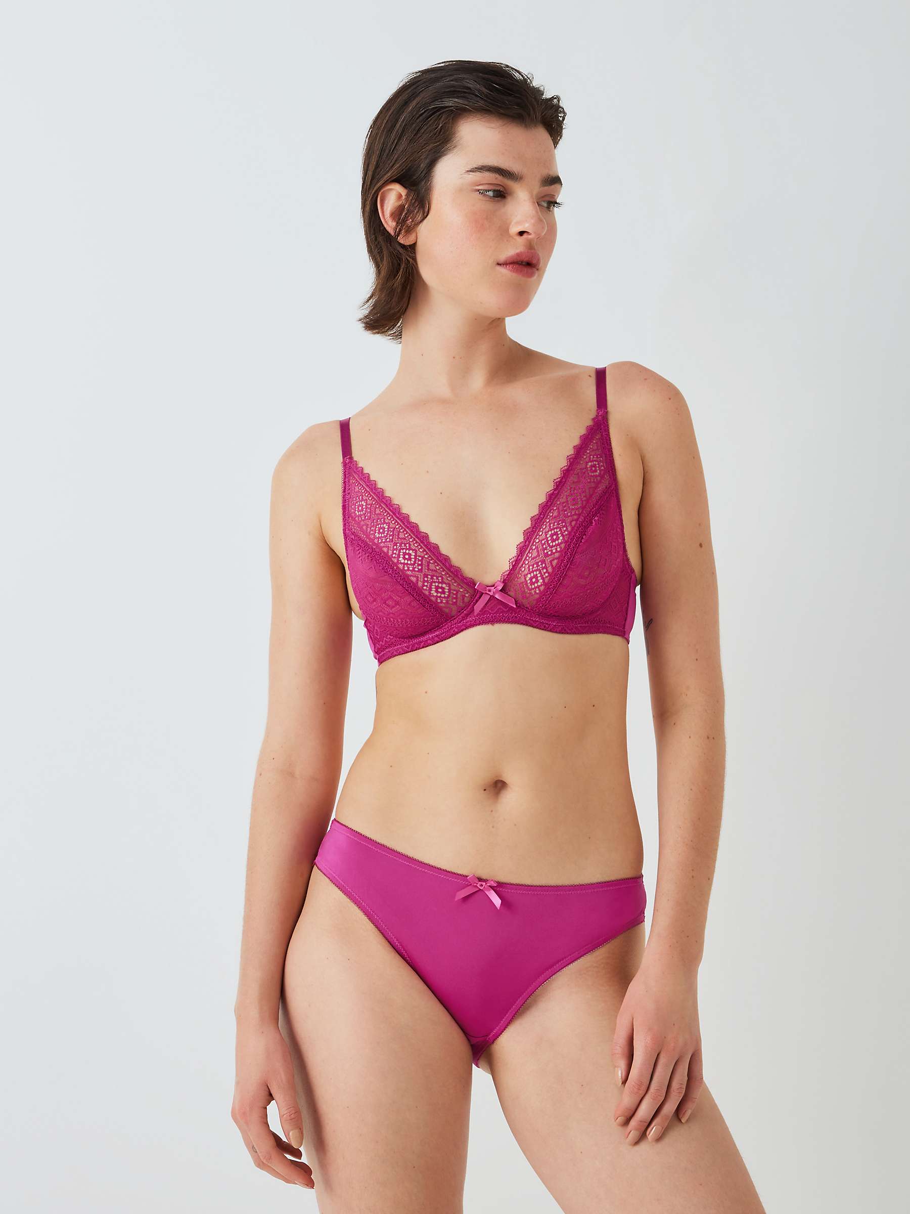 Buy John Lewis Felicity Non Padded Lace Plunge Bra Online at johnlewis.com