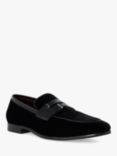 Dune Sensory Velvet Saddle Loafers, Black, Black