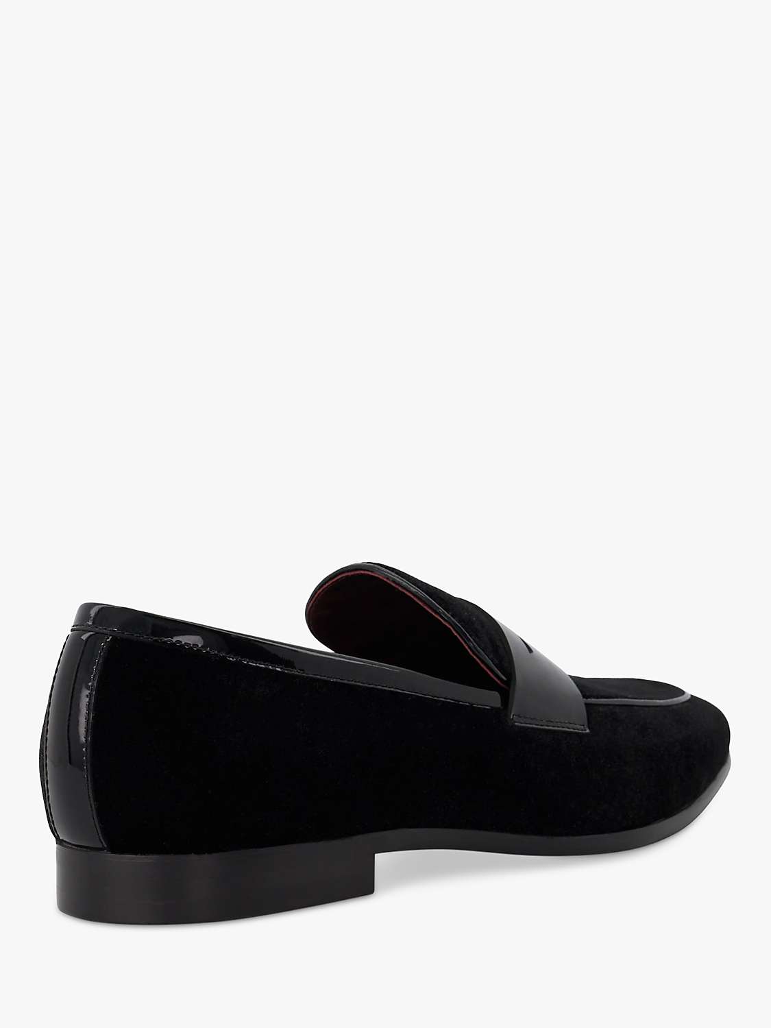 Buy Dune Sensory Velvet Saddle Loafers, Black Online at johnlewis.com