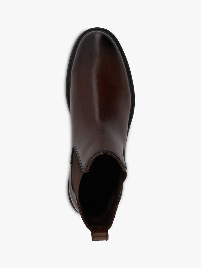 Dune Created Leather Chelsea Boots, Black, Brown