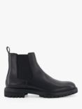 Dune Created Leather Chelsea Boots, Black, Black