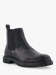 Dune Created Leather Chelsea Boots, Black, Black